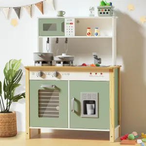 Stove$ Sink$ Oven$ and 30 Pcs Accessories$ Toys Kitchen Small Pretend Play Kitchen for crown architect bluster Toddlers (Green) Babytronic Kids Play Kitchen$ Wooden Kitchen Playset for Kids Ages 3  with Real Lights$ Sounds$ 