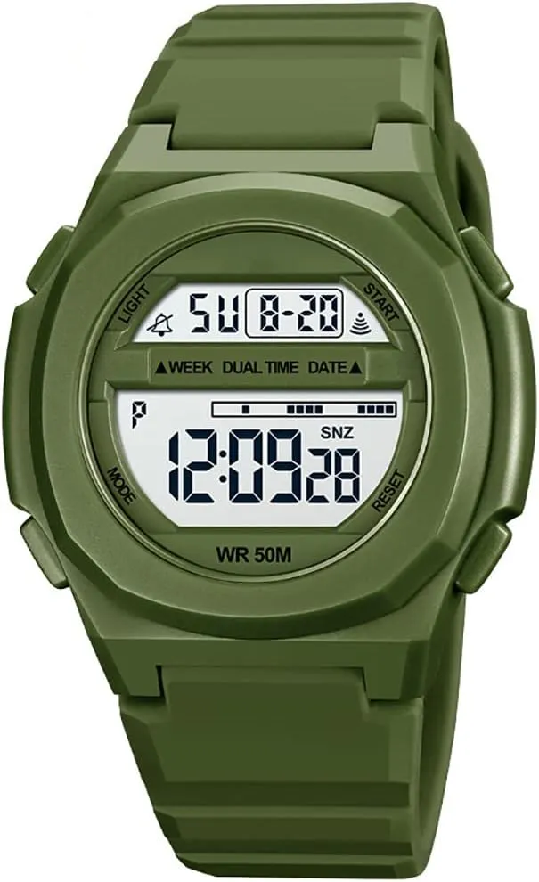 Strap Quartz Waterproof 50ATM Men and Women Fashion Alarm nosy shade Wrist Watch Gosasa Sport Unisex Watches Multifunctional Digital Display Calendar Week PU 