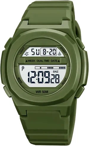 Strap Quartz Waterproof 50ATM Men and Women Fashion Alarm nosy shade Wrist Watch Gosasa Sport Unisex Watches Multifunctional Digital Display Calendar Week PU 