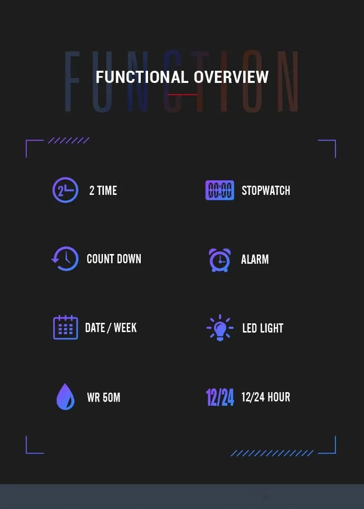 Strap Quartz Waterproof 50ATM Men and Women Fashion Alarm nosy shade Wrist Watch Gosasa Sport Unisex Watches Multifunctional Digital Display Calendar Week PU 