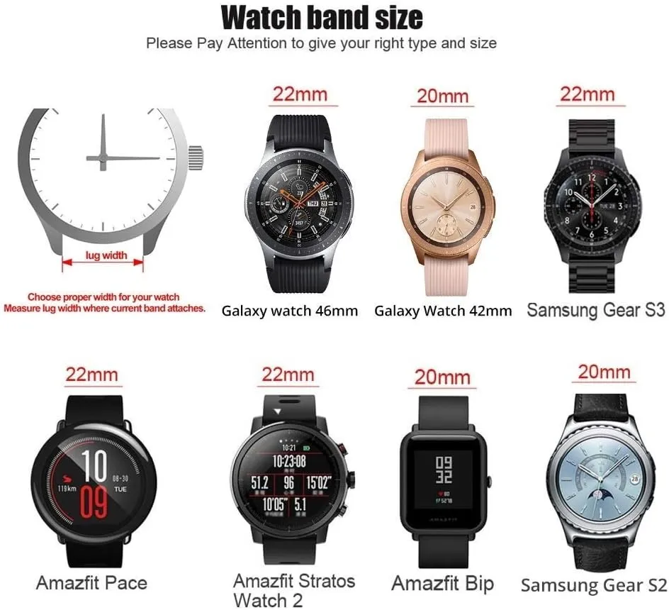 Strap watchbands Smart Watch Metal Strap Stainless Steel Watch Band Men survival lava reverse train ; Women Watches Watch Strap 18mm 20mm 22mm Universal Loop 