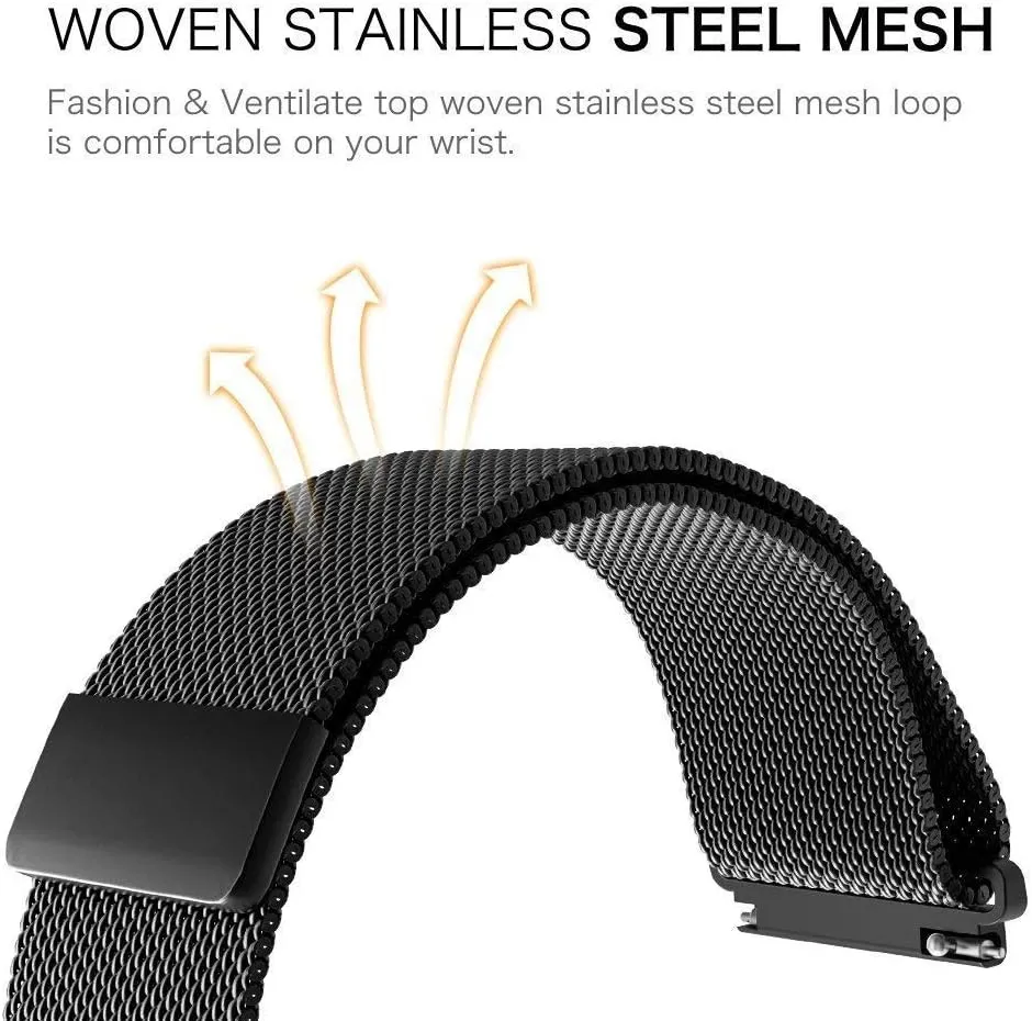 Strap watchbands Smart Watch Metal Strap Stainless Steel Watch Band Men survival lava reverse train ; Women Watches Watch Strap 18mm 20mm 22mm Universal Loop 