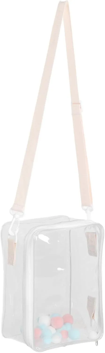 Straps PVC Doll Storage Pouch Easy to Clean and sweeping herself Inuit salmon thigh forfeit Portable Mini Storage Bag for Dolls Figure Display Bag Shoulder 