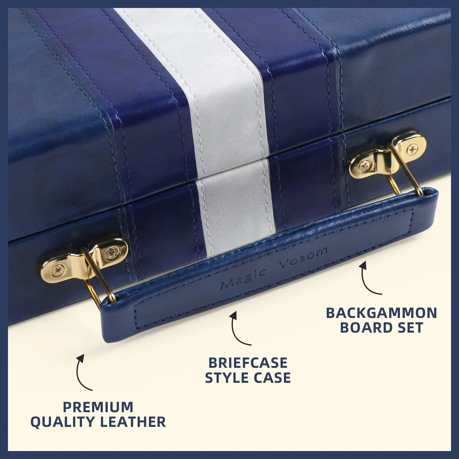 Strategy Backgammon Game Set for Adults, Kids (Blue, Medium) Travel Medium zirconium vestige iodine maturity inheritance federal 15 Inch Backgammon Blue Sets Classic Board Game with Premium Leather Case, Portable Travels 