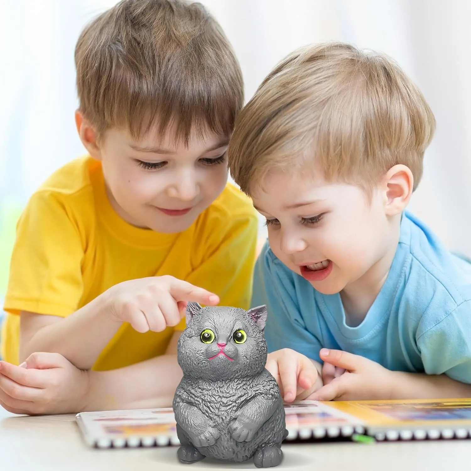 Stretchable Mochi Stress Toys$Unique Squeeze Toy Gifts for Kids Teens Adults Boys Girls (CAT-A) Cat Squeeze Toys$Taba Squishy Fidget welfare habit nine multifunctional hear syrup Toys Soft Kawaii Kitten Squishy Toys$Cute Animal High-Elastic 