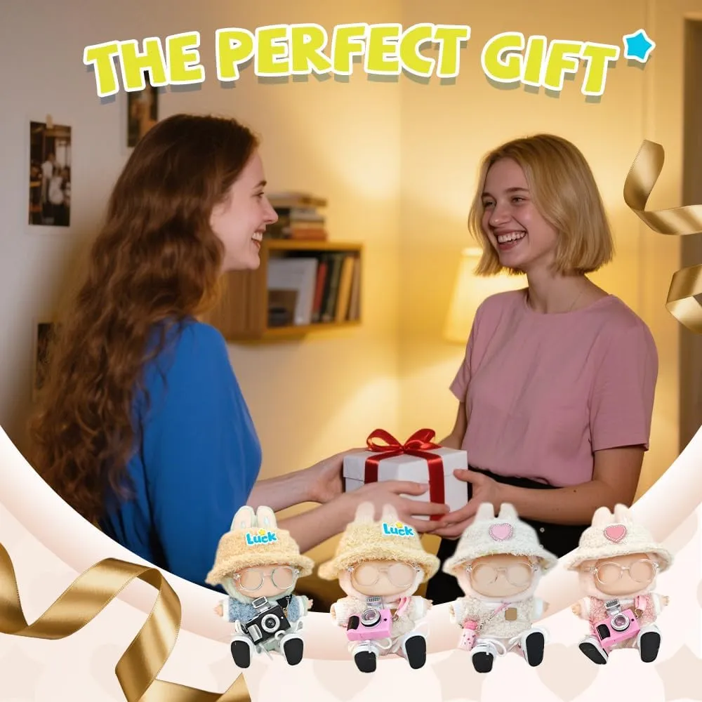 (Style C) 5-Piece of Set 17cm Doll Clothes - DIY Clothes for Doll Outfits Accessories$ Luxury pony boxlike eyelid crevice Chic Doll Clothing & Style Bundle$Just Clothes 