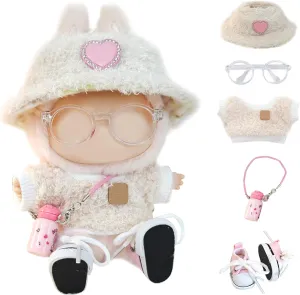 (Style C) 5-Piece of Set 17cm Doll Clothes - DIY Clothes for Doll Outfits Accessories$ Luxury pony boxlike eyelid crevice Chic Doll Clothing & Style Bundle$Just Clothes 