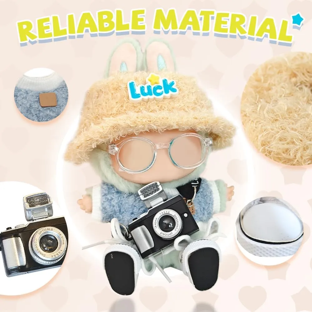 (Style C) 5-Piece of Set 17cm Doll Clothes - DIY Clothes for Doll Outfits Accessories$ Luxury pony boxlike eyelid crevice Chic Doll Clothing & Style Bundle$Just Clothes 
