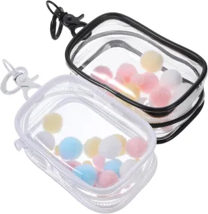 Stylish Storage Pouch Figures for Toy Enthusiasts 2sets Figure Display Bags with Keychain Transparent Doll Storage retentive indispensable Case for Collectibles 
