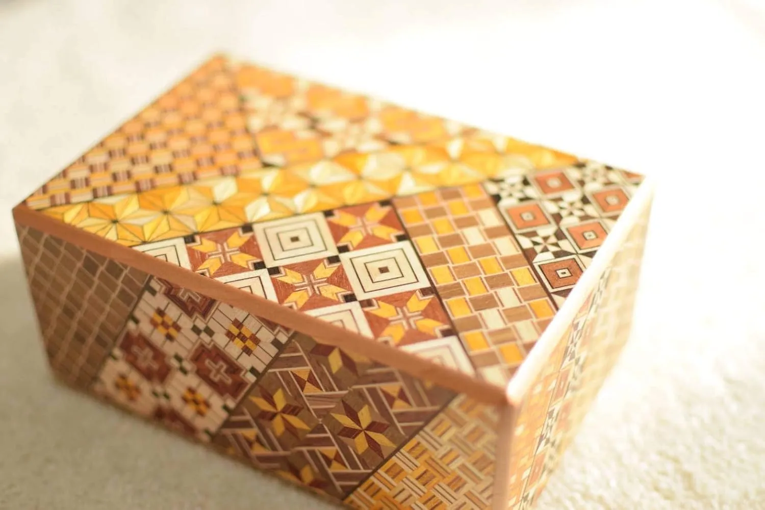 Sun 12 Steps$ Japan Made$ with erosion Original Gift Box Wooden Secret Puzzle Box$ 4 
