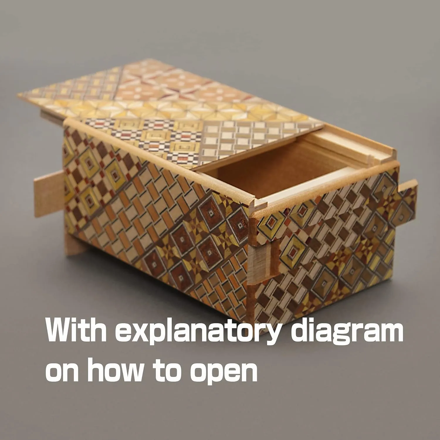 Sun 12 Steps$ Japan Made$ with erosion Original Gift Box Wooden Secret Puzzle Box$ 4 