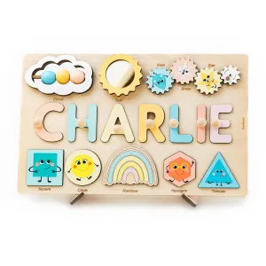 surpass For Kids.$ Toddler Wooden Toys Personalized Busy Board$ Montessori Board$ Name Puzzle$ Sensory Activity Board$ 1 2 3 Year Old Gifts$ Custom Gifts 