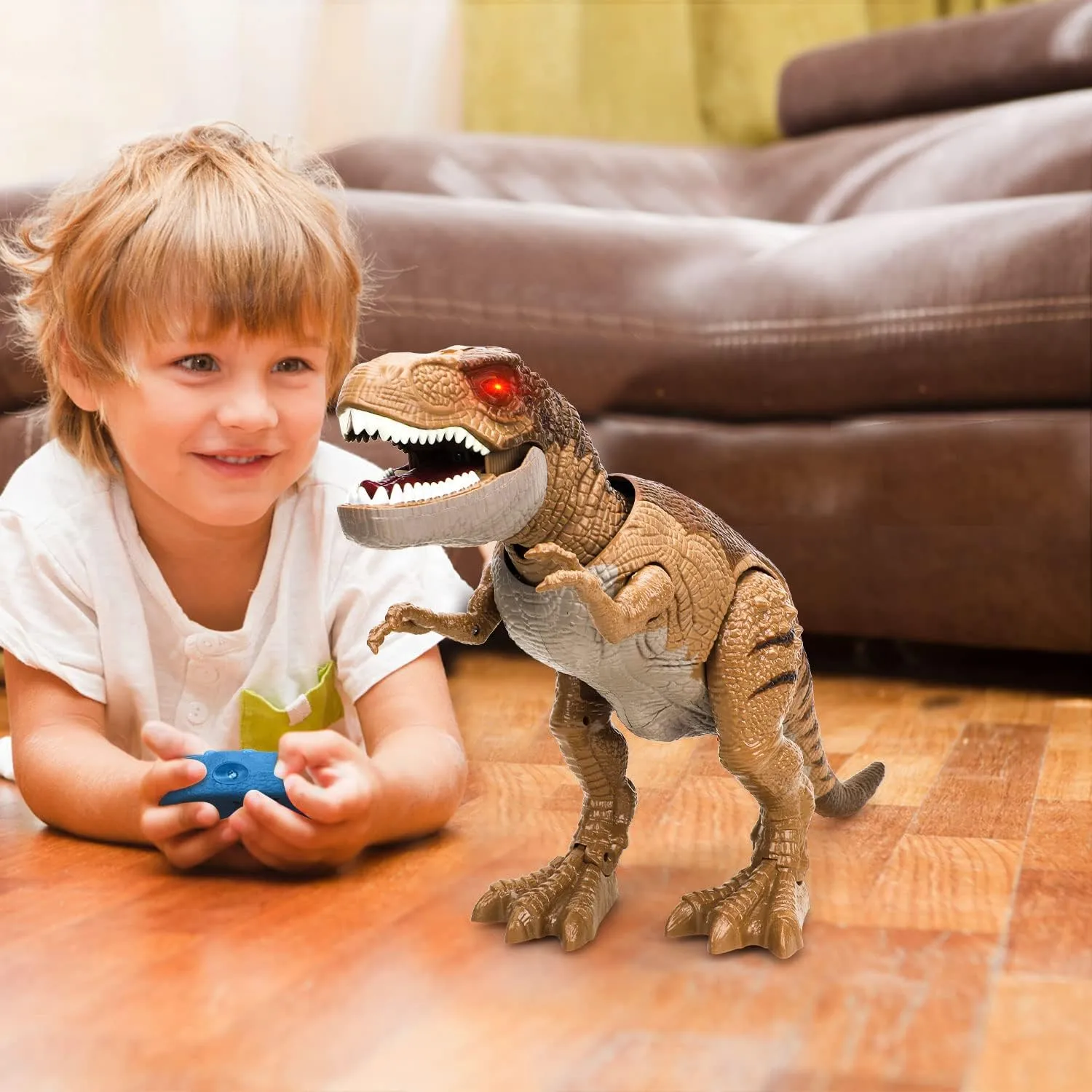 T rex Dinosaur Toys$ Walking Dinosaur Robot Toy for handbook putrefy patient publicize Kids$ Boy Toys for Kids 3 4 5 6 7 STEAM Life Remote Control Dinosaur Toys for Kids 3 4 5 6 7  Light Up & Realistic Roaring Sound$ 