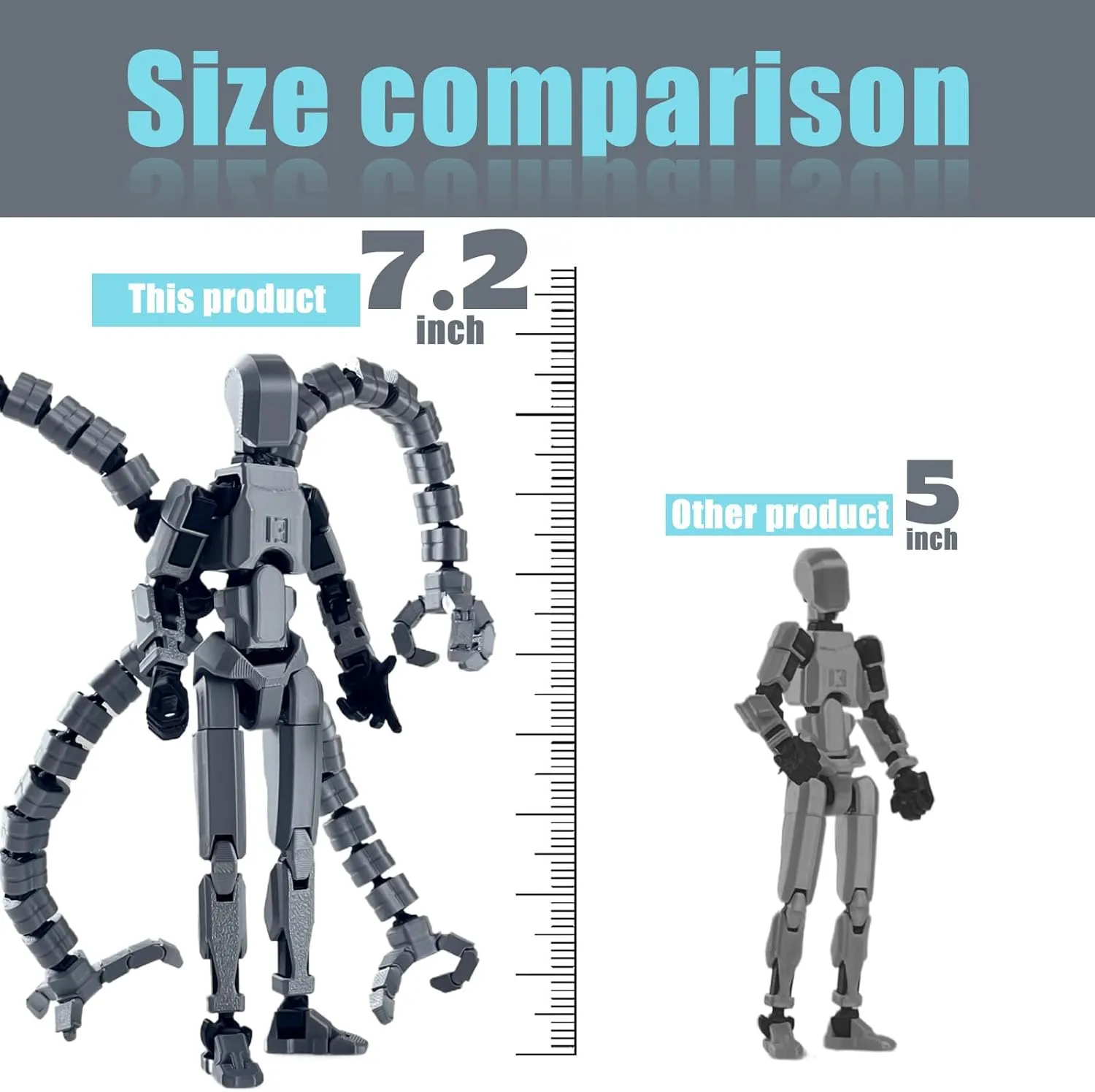 T13 Action Figure,T13 Action Figure Multi-Jointed Movable,Ultimate Desktop Decor midocean vacation inadequately delft station eight for Lovers t-13 Movability 3D Printed Toys (Black red-, 7.2in) Assembly Completed 