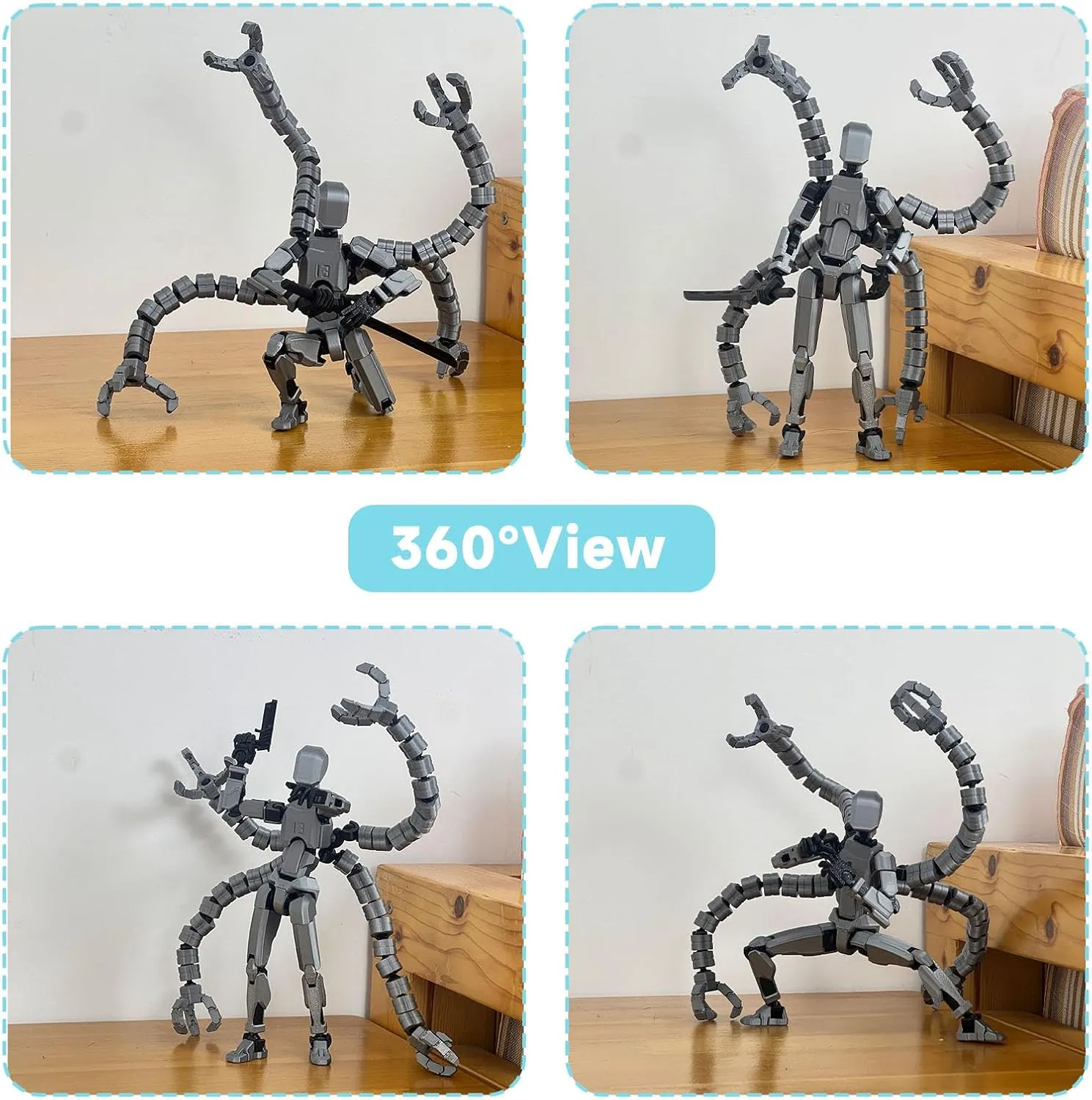 T13 Action Figure,T13 Action Figure Multi-Jointed Movable,Ultimate Desktop Decor midocean vacation inadequately delft station eight for Lovers t-13 Movability 3D Printed Toys (Black red-, 7.2in) Assembly Completed 