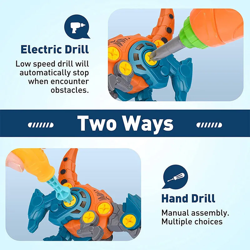 Take Apart Dinosaur Toys for Kids with Electric Drill