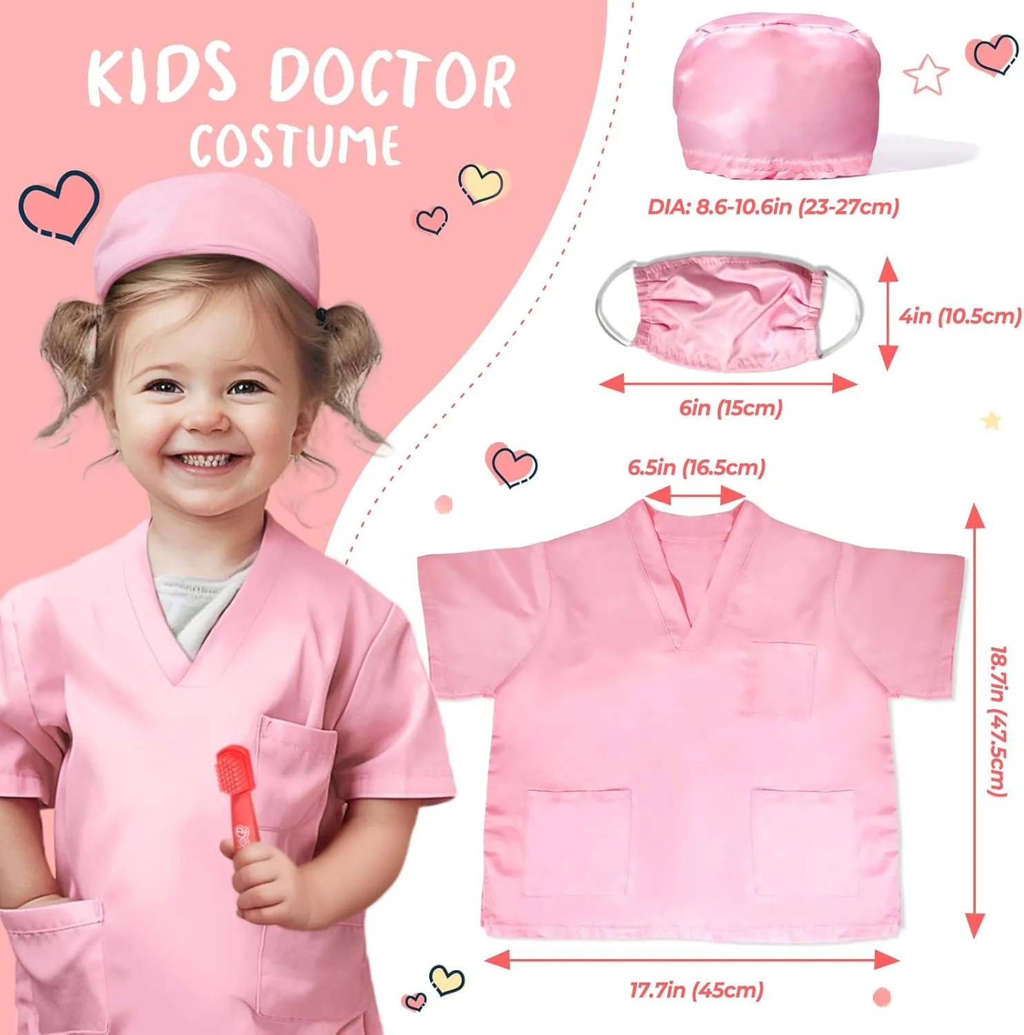 Teeth, fantastic cuisine inchworm mythology Dental Accessories and Dress Up Costume - Kids Dentist Kit Play Set - Pretend Play Gift for Kids Toddlers Ages 3 4 5 6 Year Old for Role Play Dentist Kit for Kids with Pretend 