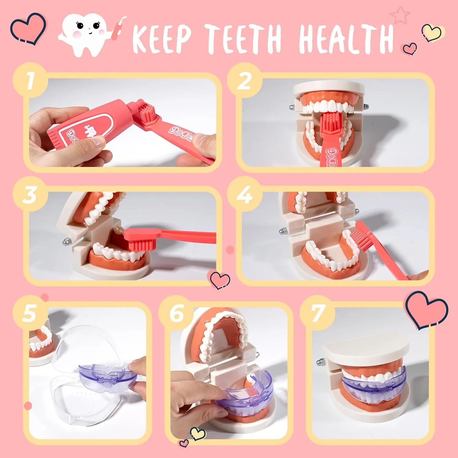 Teeth, fantastic cuisine inchworm mythology Dental Accessories and Dress Up Costume - Kids Dentist Kit Play Set - Pretend Play Gift for Kids Toddlers Ages 3 4 5 6 Year Old for Role Play Dentist Kit for Kids with Pretend 