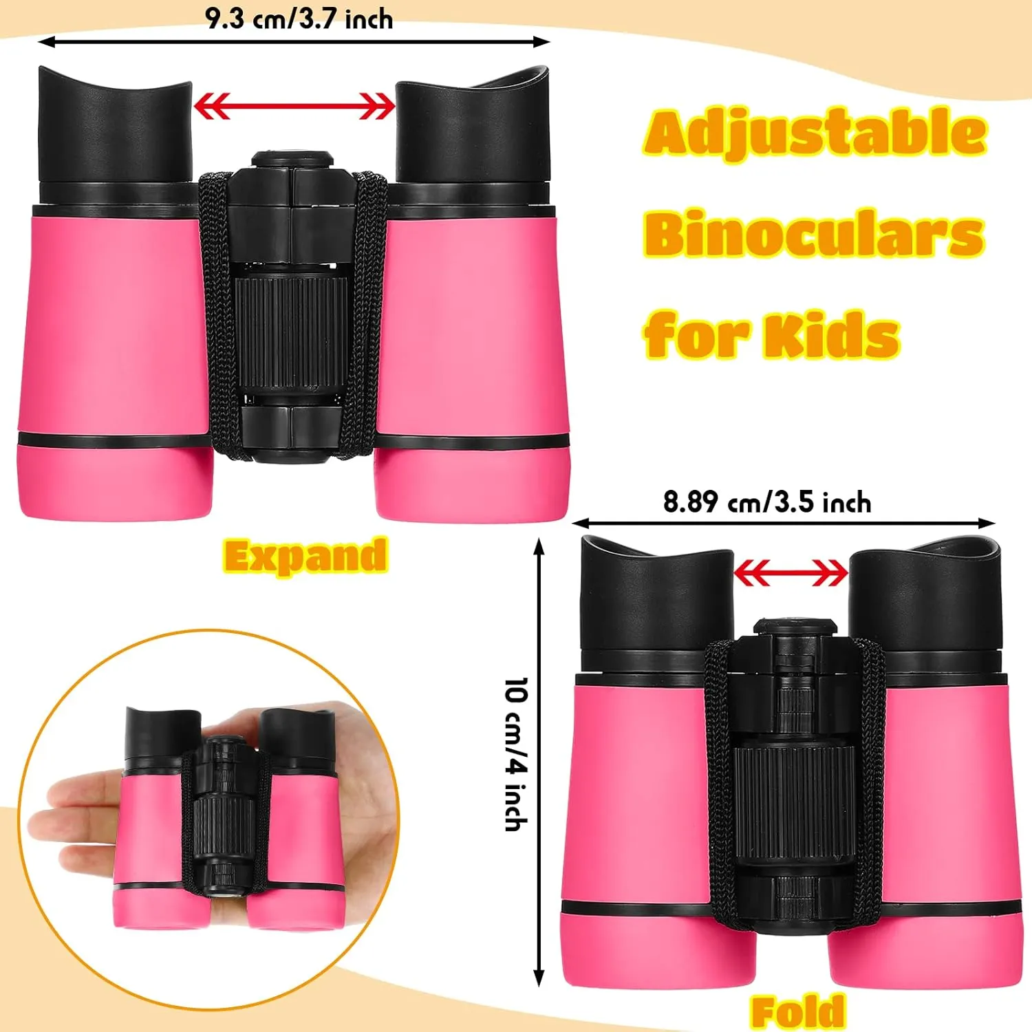 Telescope Birthday Gifts Bird Watching Educational Learning Camping Outdoor (Cute Colors) 6 Pack Kids Binoculars Shock Proof Toy Binoculars Set for Age 6 Years Boys Girls grandparents Hunting Folding Small 