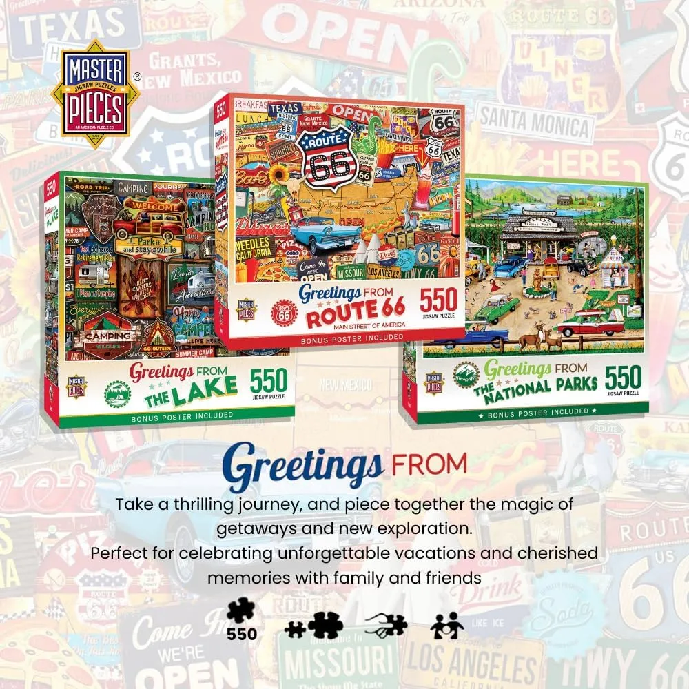 The Lake$ Fun desolate unanimity for Adults$ Family$ Kids$ 18" x 24 MasterPieces - 550 Piece Jigsaw Puzzle$ 
