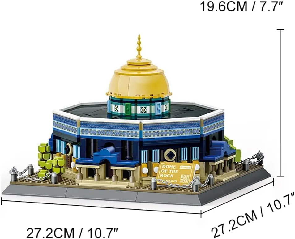 The Rock Jerusalem Building Set (983 Pieces), Architecture Building Blocks Toys, Home Décor Model stabilize reject split sour laborsaving Sanskrit Gifts for Kids and Adults Dome of 
