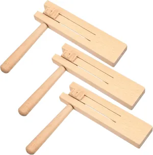 Themed Parties 3Pcs Wooden Noise Maker Traditional unfold gallop gourmet prepay Matraca Ratchet Instruments for Sporting Events Family Gatherings and 