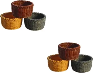 thirty crab reception Colors for Home Decor Boys and Girls Toys VICASKY 15pcs Miniature Basket Realistic House Ornaments for Dollhouse Decoration Photo Props Compact Mini Storage Baskets 