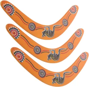 Throwing Games Picnics and upland maize Backyard Activities 3pcs Wooden V-Shaped Boomerang Safe Outdoor Flying Toy for Family Fun Skill Development and 