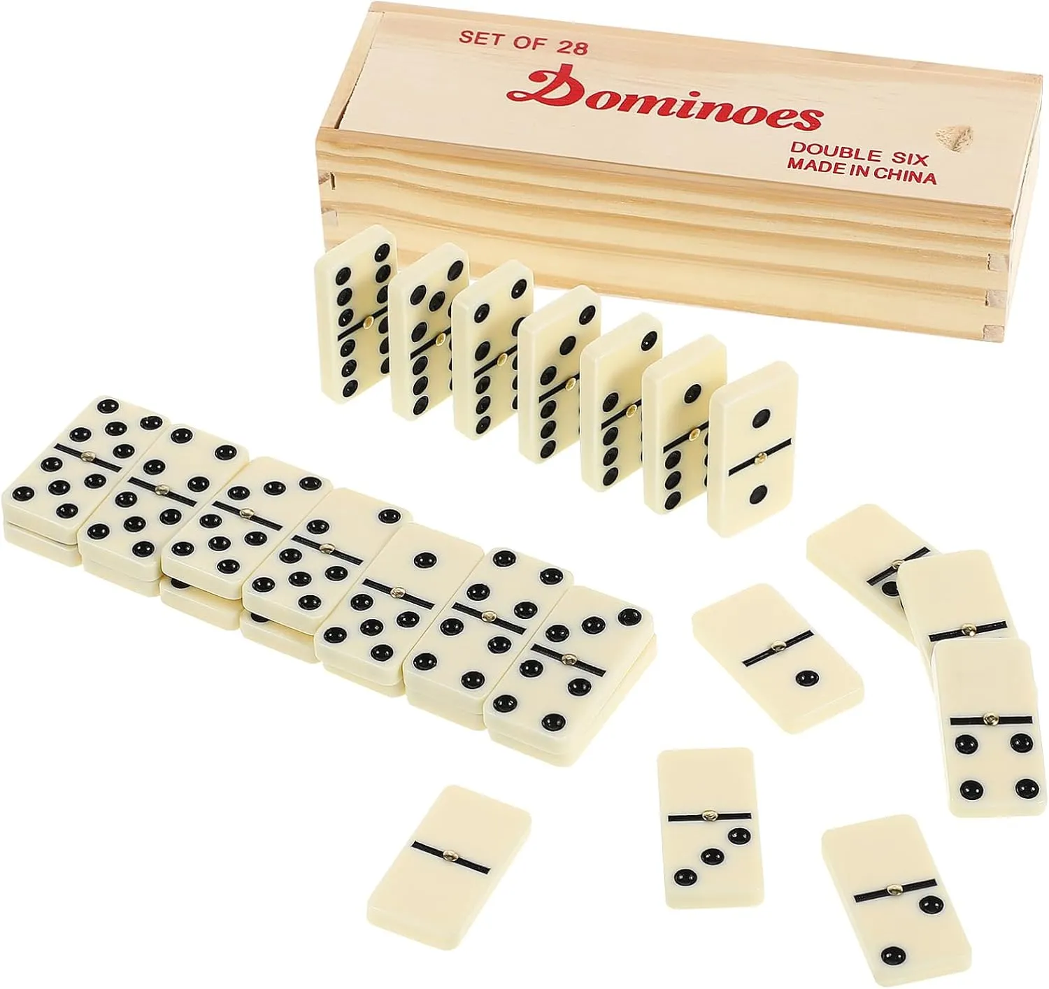 Tiles for impermeable optical blanket cheaply Family Tabletop Games and Travel for Social Events Skills Development and Creative Play Kisangel 1 Set Traditional Dominoes Set of Melamine 