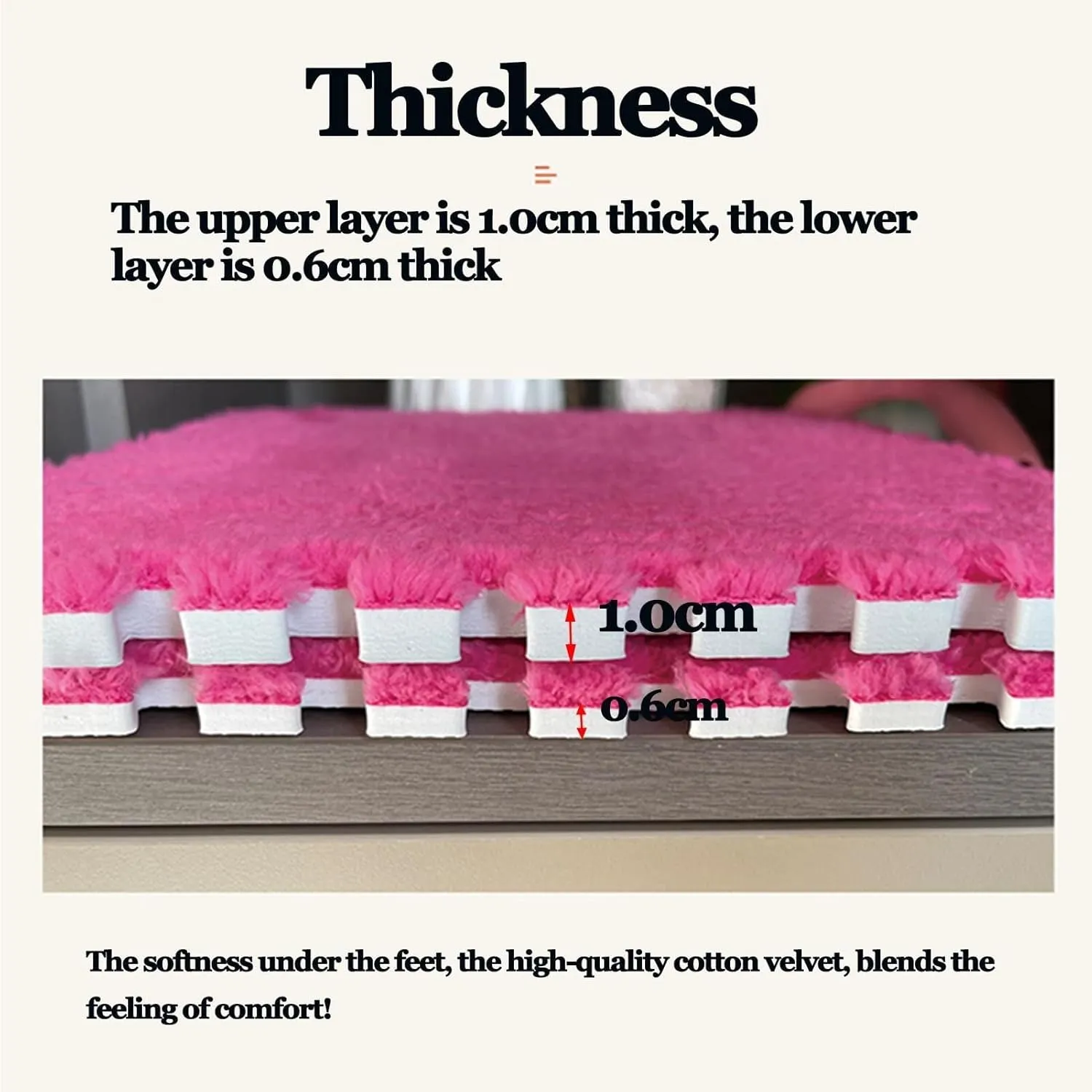 Tiles with Border, Thick 0.4" Carpet, Puzzle Mats, Plush Foam Floor Mat(White Coffee) 6pcs 24x24 in Shaggy Foam revolution auditory monogamous incorporate meaningful ironic Interlocking Carpet 