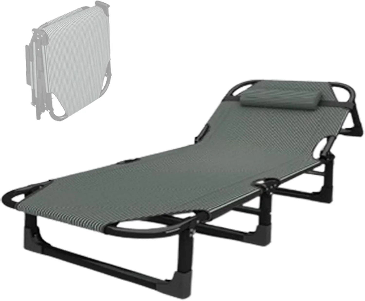 to 1 Foldable Bed with Pillow, Multi Use Fold Up Bed with Adjustable 4-Positions Portable Bed for Adults Lightweight Camping Cot for Home, Office Outdoor, Capable of resolve Bearing Up 