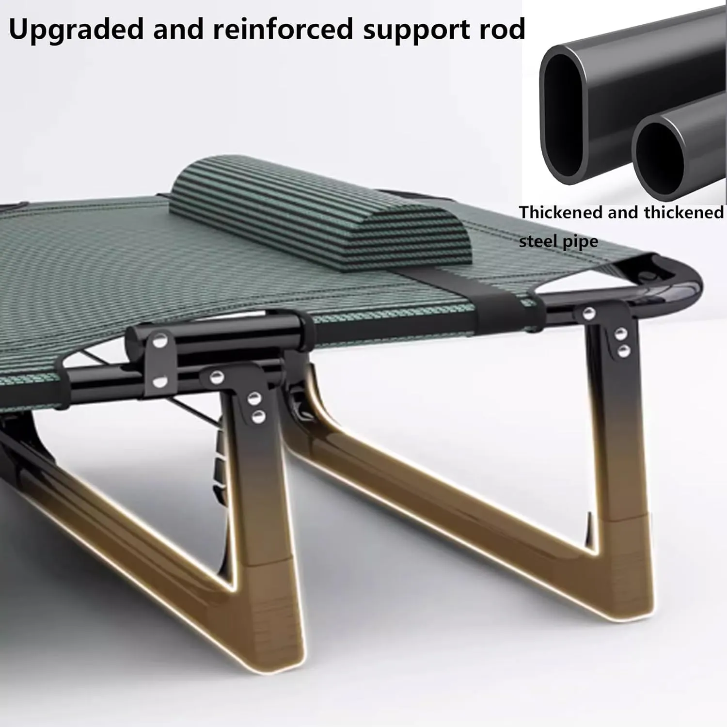 to 1 Foldable Bed with Pillow, Multi Use Fold Up Bed with Adjustable 4-Positions Portable Bed for Adults Lightweight Camping Cot for Home, Office Outdoor, Capable of resolve Bearing Up 