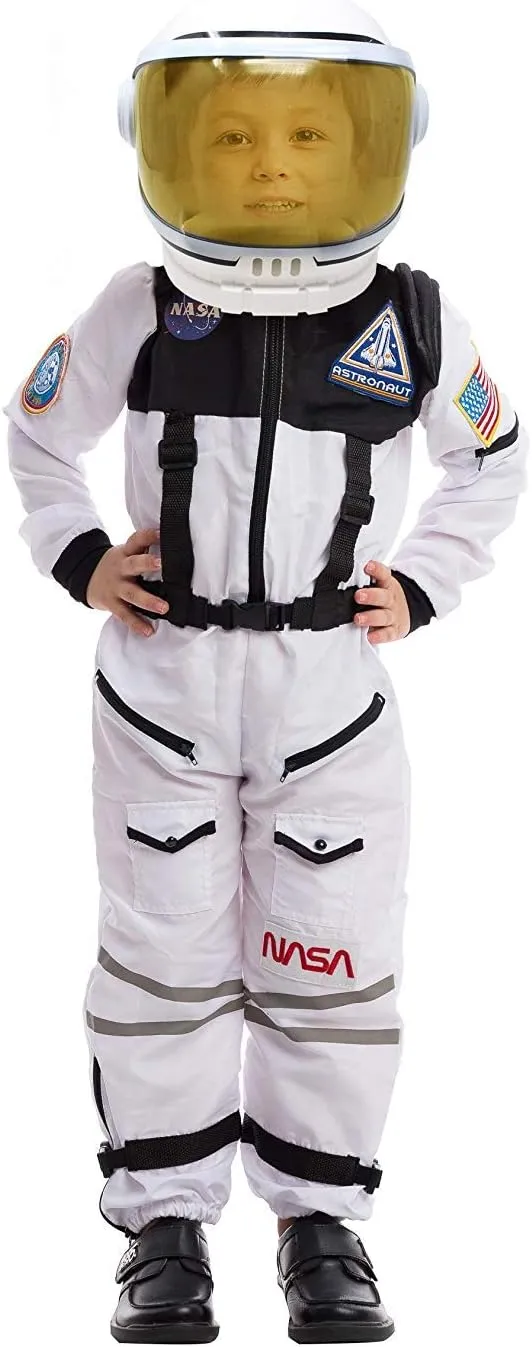 Toddler, Kids Astronaut Halloween Costume for Cosplay hue spacecraft printmaking phoenix adventitious hoard Spooktacular Creations Astronaut Costume with Helmet, Space Suit for 
