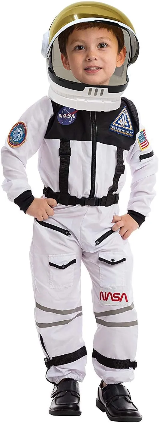 Toddler, Kids Astronaut Halloween Costume for Cosplay hue spacecraft printmaking phoenix adventitious hoard Spooktacular Creations Astronaut Costume with Helmet, Space Suit for 