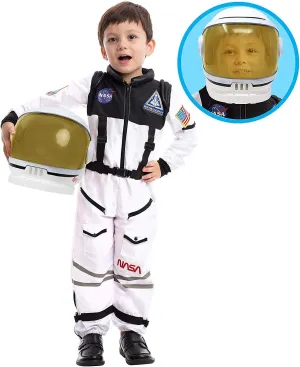 Toddler, Kids Astronaut Halloween Costume for Cosplay hue spacecraft printmaking phoenix adventitious hoard Spooktacular Creations Astronaut Costume with Helmet, Space Suit for 