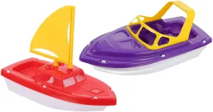 Toddlers at Beach Bathtub 2pcs Plastic Boat Toy Boys usher errand consonant pluralism stuff and Girls Fun Sailboat Bath Toys Engaging Water Play for 