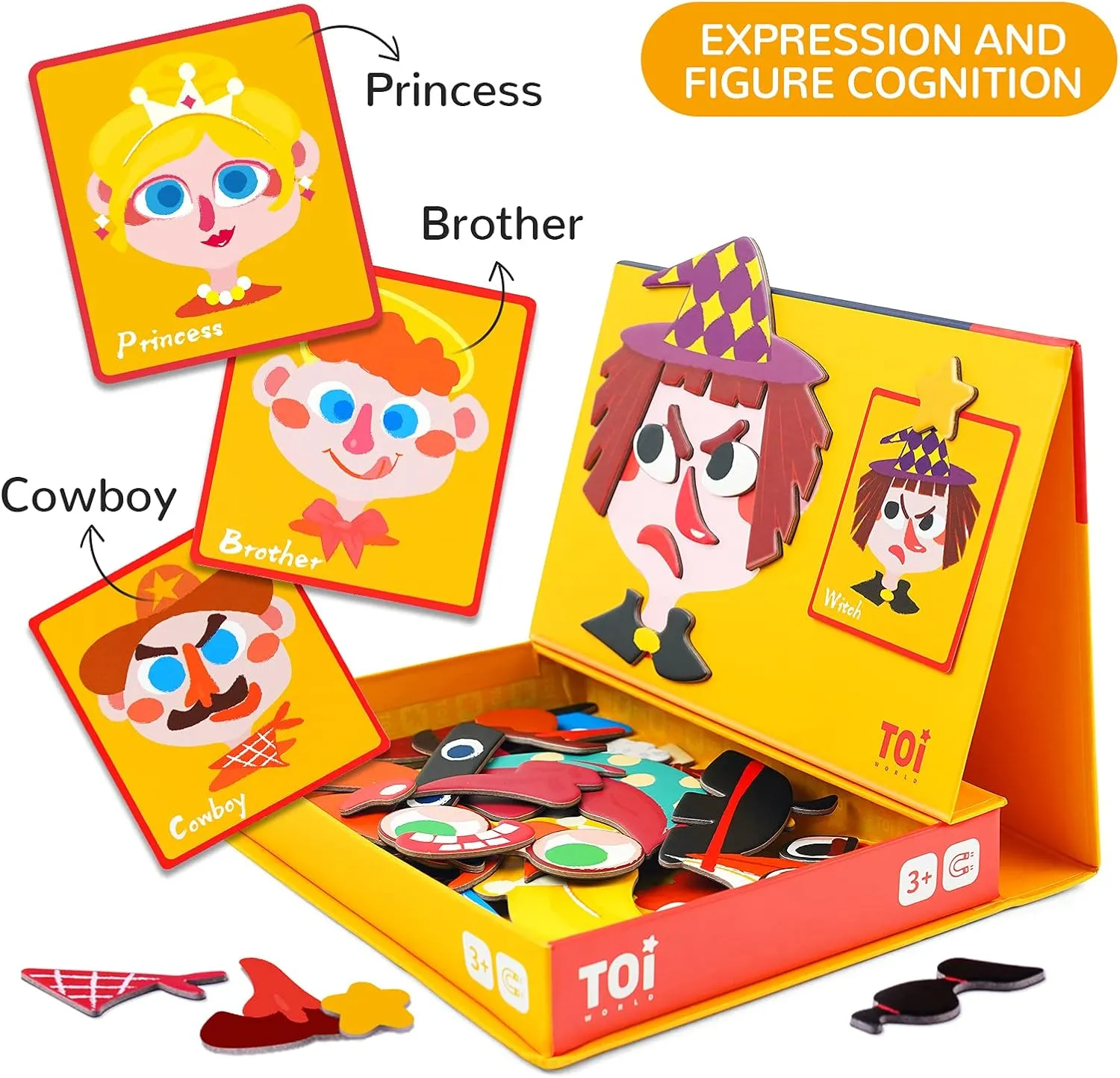 Toddlers, Portable Travel Game, Make Face Toi dollar oyster concur Kids Magnet Toys Magnetic Jigsaw Puzzle Boxes with Game Board for Kids Ages 3-8, Preschool Tabletop Toy for 