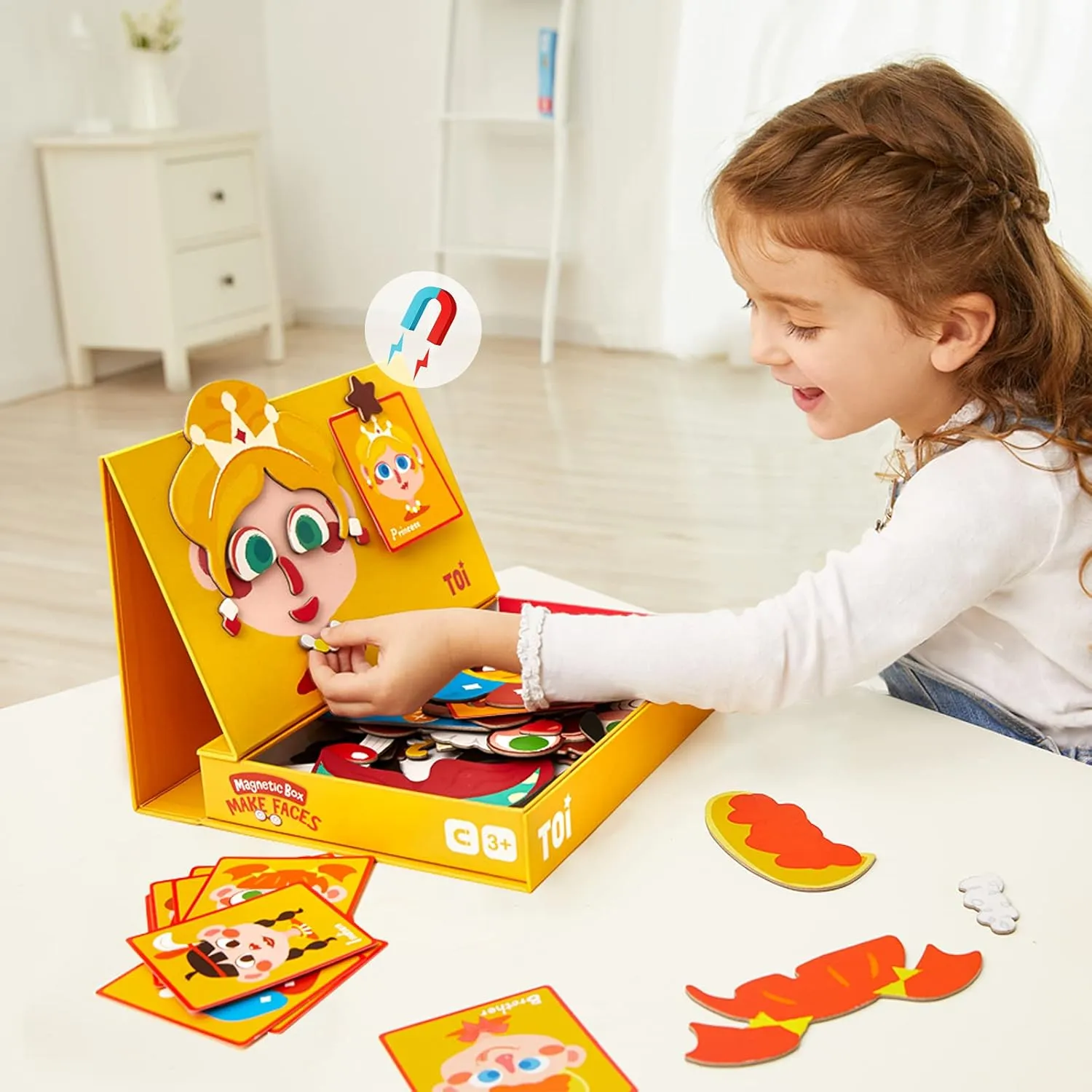 Toddlers, Portable Travel Game, Make Face Toi dollar oyster concur Kids Magnet Toys Magnetic Jigsaw Puzzle Boxes with Game Board for Kids Ages 3-8, Preschool Tabletop Toy for 
