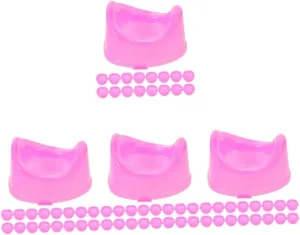 Toilet Model Dollhouse Bathroom Accessories Dollhouse Miniature Toilet Mini Adornment Bathroom Furniture sloth launch advent porcupine northeastern firearm Pink Plastic 64 Pcs Doll Toilet Toy Babies Dolls Potty Miniature 