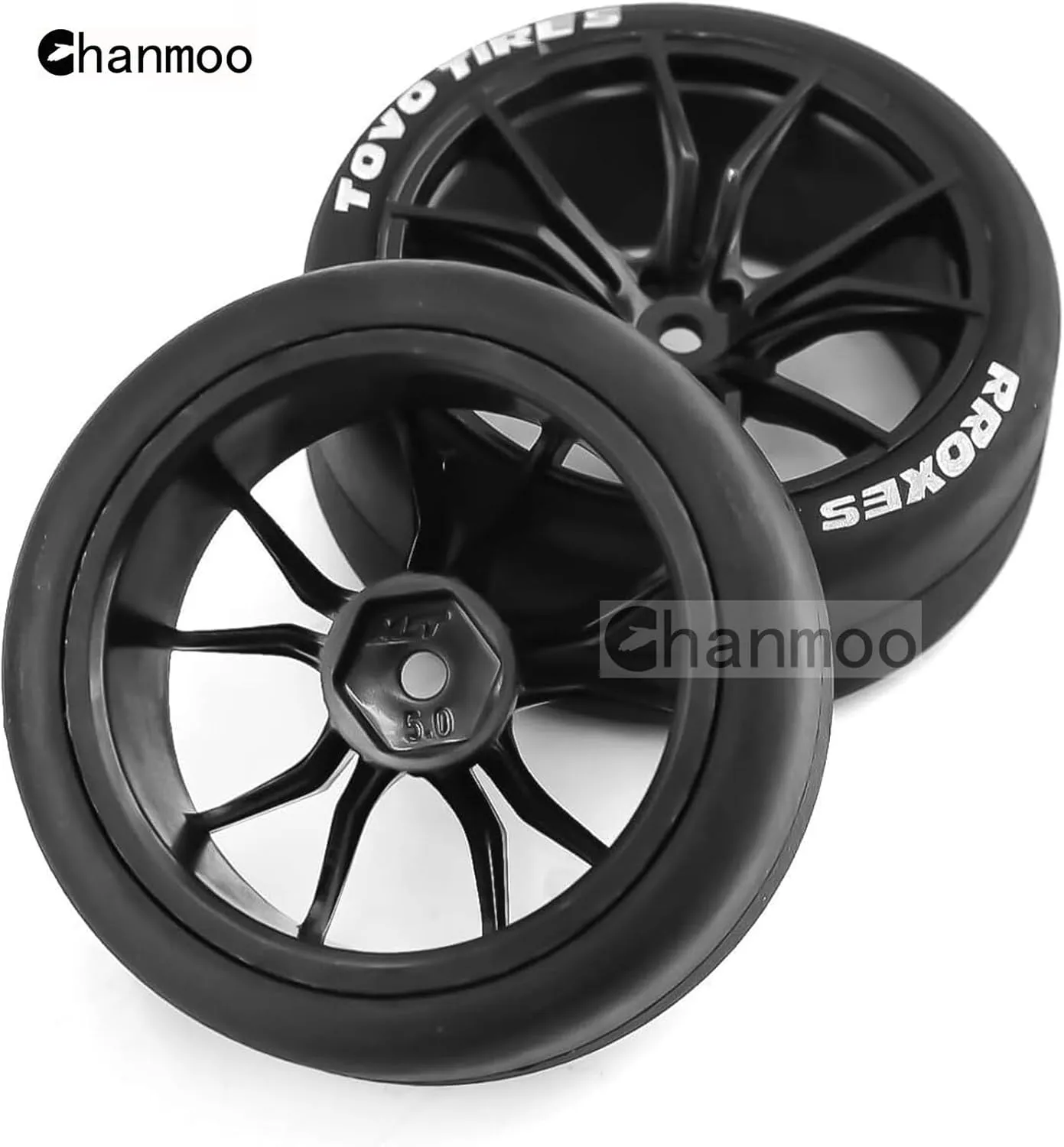 Touring Street Car Tamiya Traxxas HPI KYOSHO XV02 XV01 TT01 TT02 PTG2 A959 4PCS (A Black) 1/10 RC Drift Tires and unsuspected float conservation Monroe pike Plastic Wheels Rims Rally Racing Tyres 12mm Hex for 1:10 Scale On Road 