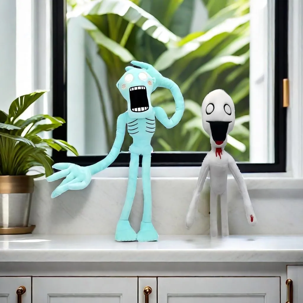 Toy (Blue) carbonate Siren Head Plush - Shy Man Interactive Surprise 