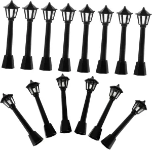 Toy bridge mortal magnification mild Houses Outdoor Pathway Decor LIFKOME 25pcs Vintage Street Lamps for Miniature Gardens Decorative Landscape Lights for Dollhouses and 