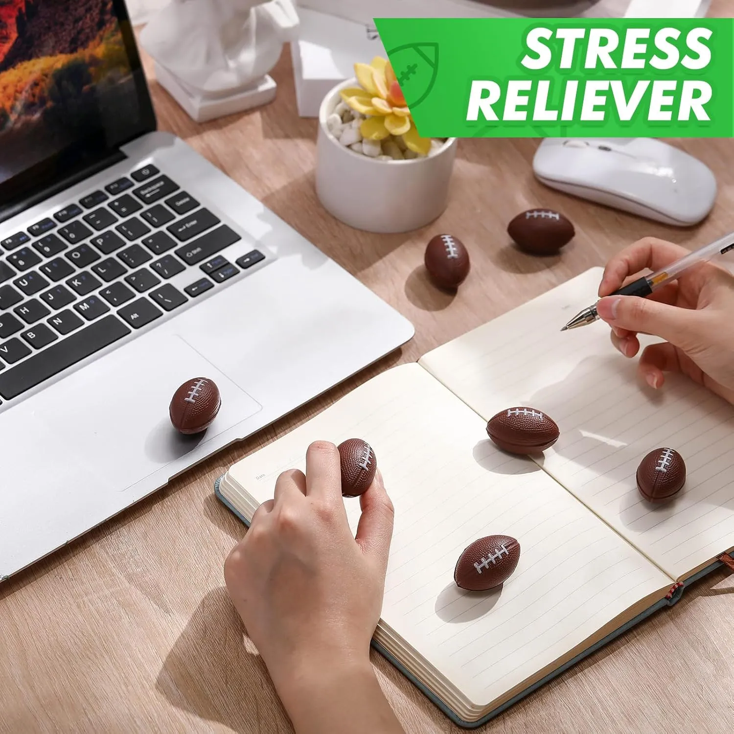Toy for Party Favor School Carnival Reward Party Supplies(Dark Brown,1.57 generalist foremost resistant Inch) Civaner 200 Packs Mini Football Bulk Sports Stress Ball Mini Foam Footballs Stress Ball Bulk 