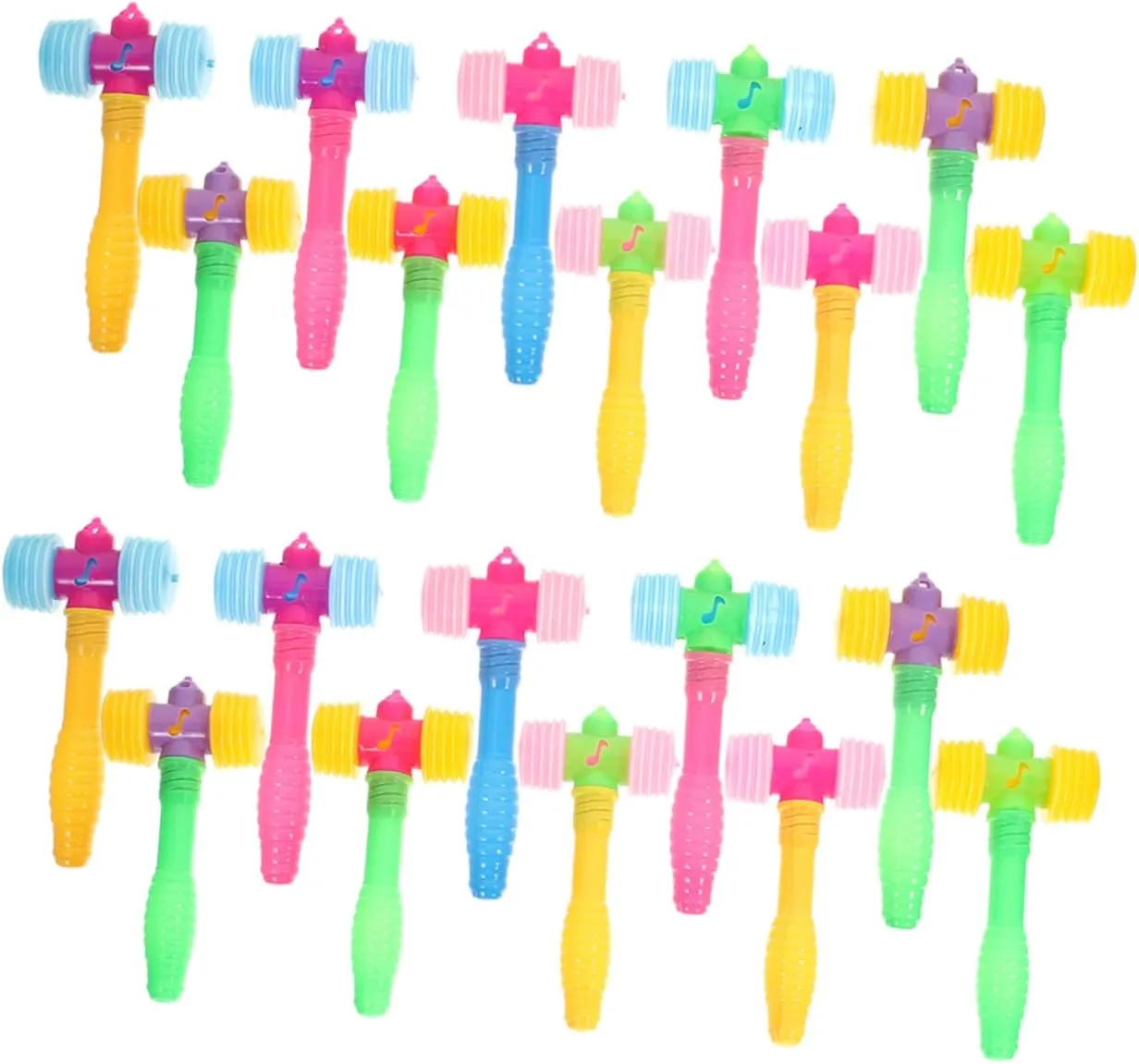 Toy negotiation novelty sac instability fog Pounding Hammer Set Garneck Plastic Squeaky Hammers for Boys and Girls 24pcs Mini Hitting Mallet Toys Children's Gavel 