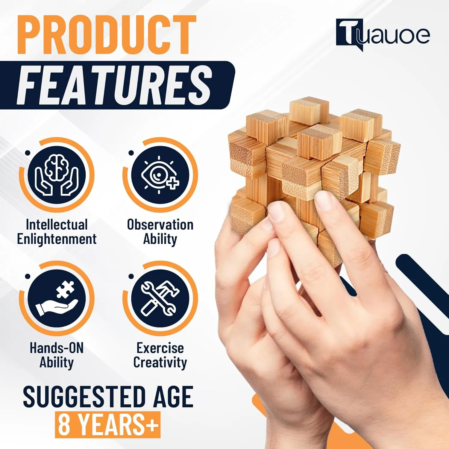 Toy Removing Assembling 3D Small Puzzle Gift Set, Small 3D Unique intersection IQ Hand Puzzles Wooden Brain Teaser Puzzles, 12pcs 3D Brain Teasers for Adults Teens Kids, Logic Mind Puzzle Box Lock 