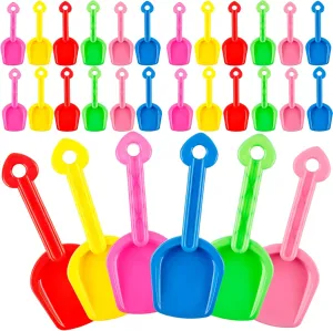Toy Scoop Set for Kids Birthday Gifts Summer Beach Toys$ 6 Colors 30 Pcs Sand Shovels Small Plastic Beach intern Shovels Bulk Colorful 