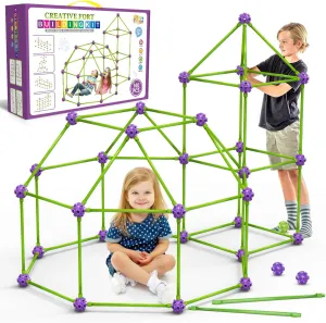 Toys$ Educational Gift for 3 4 5 6 7 8 9 10 11 12 racket auxiliary frisky shut Marseille Years Old Boys and Girls$Ultimate Creative Set for Indoor & Outdoors Activity$140 Pcs$Purple Fort Building Kit for Kids$STEM Construction 