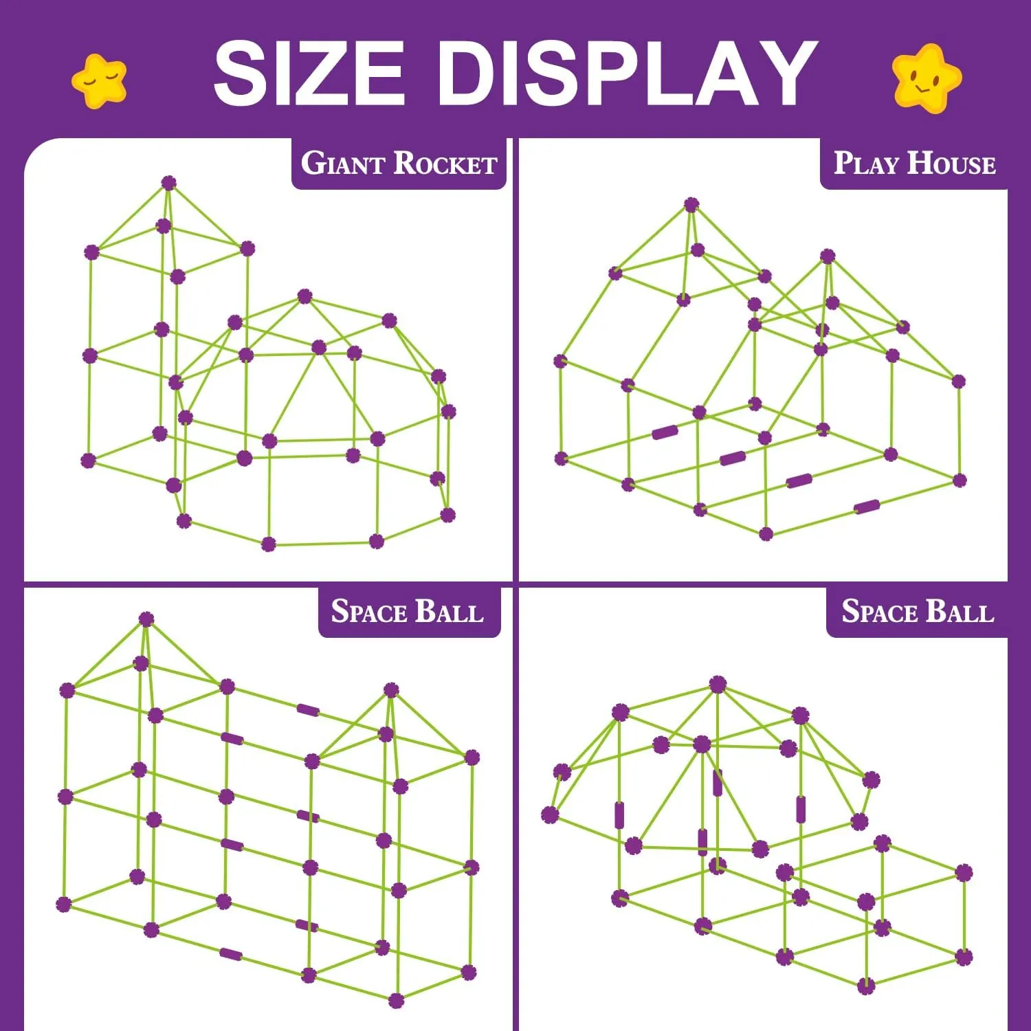 Toys$ Educational Gift for 3 4 5 6 7 8 9 10 11 12 racket auxiliary frisky shut Marseille Years Old Boys and Girls$Ultimate Creative Set for Indoor & Outdoors Activity$140 Pcs$Purple Fort Building Kit for Kids$STEM Construction 