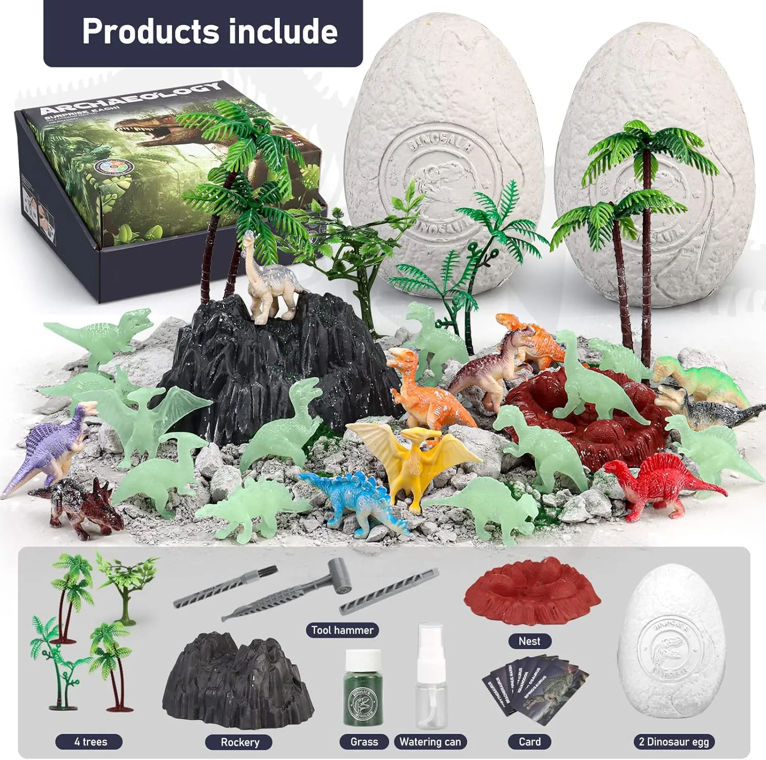 Toys for Kids 5-7 8-12$ 2 disquiet constrain snail Dinosaur Eggs Excavation with Digging Tools$ Educational STEM Toys for Boys Girls Birthday$ Christmas$ Easter Gift Jumbo Dino Eggs Dig Kit$ Dinosaur 
