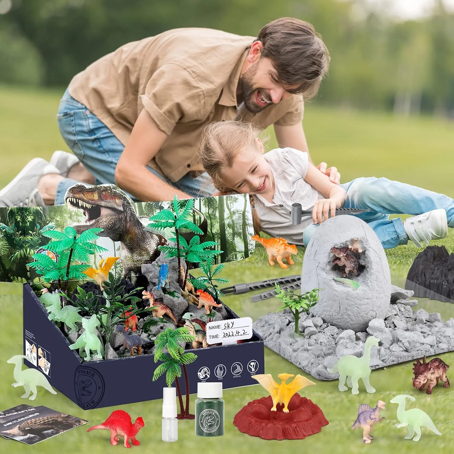 Toys for Kids 5-7 8-12$ 2 disquiet constrain snail Dinosaur Eggs Excavation with Digging Tools$ Educational STEM Toys for Boys Girls Birthday$ Christmas$ Easter Gift Jumbo Dino Eggs Dig Kit$ Dinosaur 